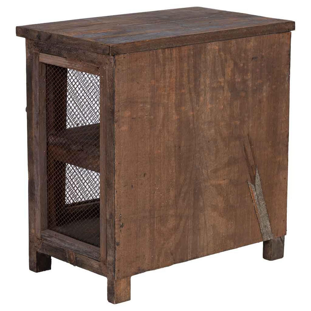 NACHTTISCH aus Holz und Glas, 38x24x40cm - Braun, Holz (38/40/24cm) - Wanderlust