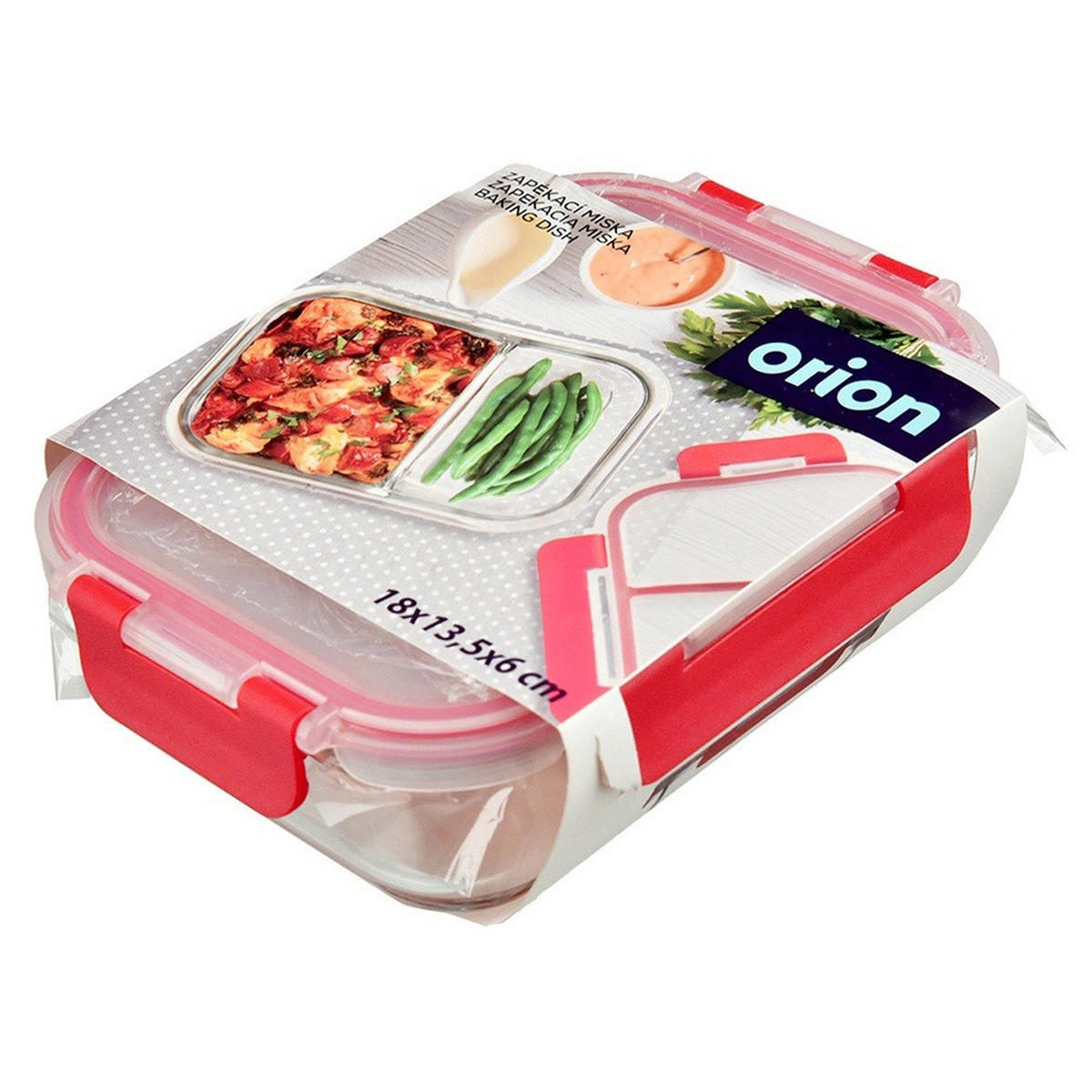 LUNCHBOX unterteilt 550 ml Transparent - Transparent, Glas (13.5/6/18.5cm) - Orion 