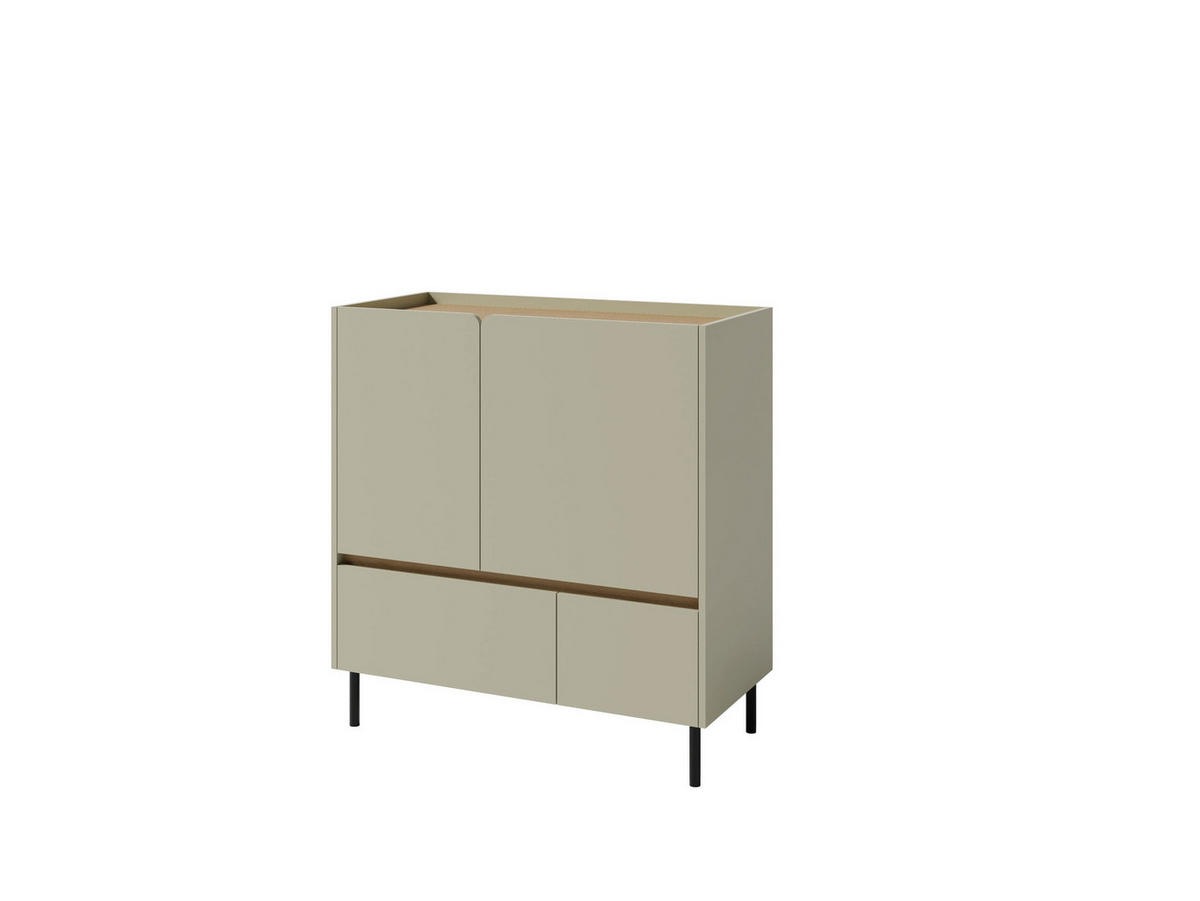 SCHLAFZIMMER Set 5-tlg. – LUCA System – Grau - Grau, Holzwerkstoff (90/195/50cm) - hi-markt