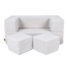KINDERSOFA, Bearly, Cube, Weiß - Weiß, Textil (96/40/50cm) - MeowBaby