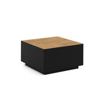 COUCHTISCH QUADRA - Alteiche/Schwarz, Holzwerkstoff (65/65/35cm) - Meblini