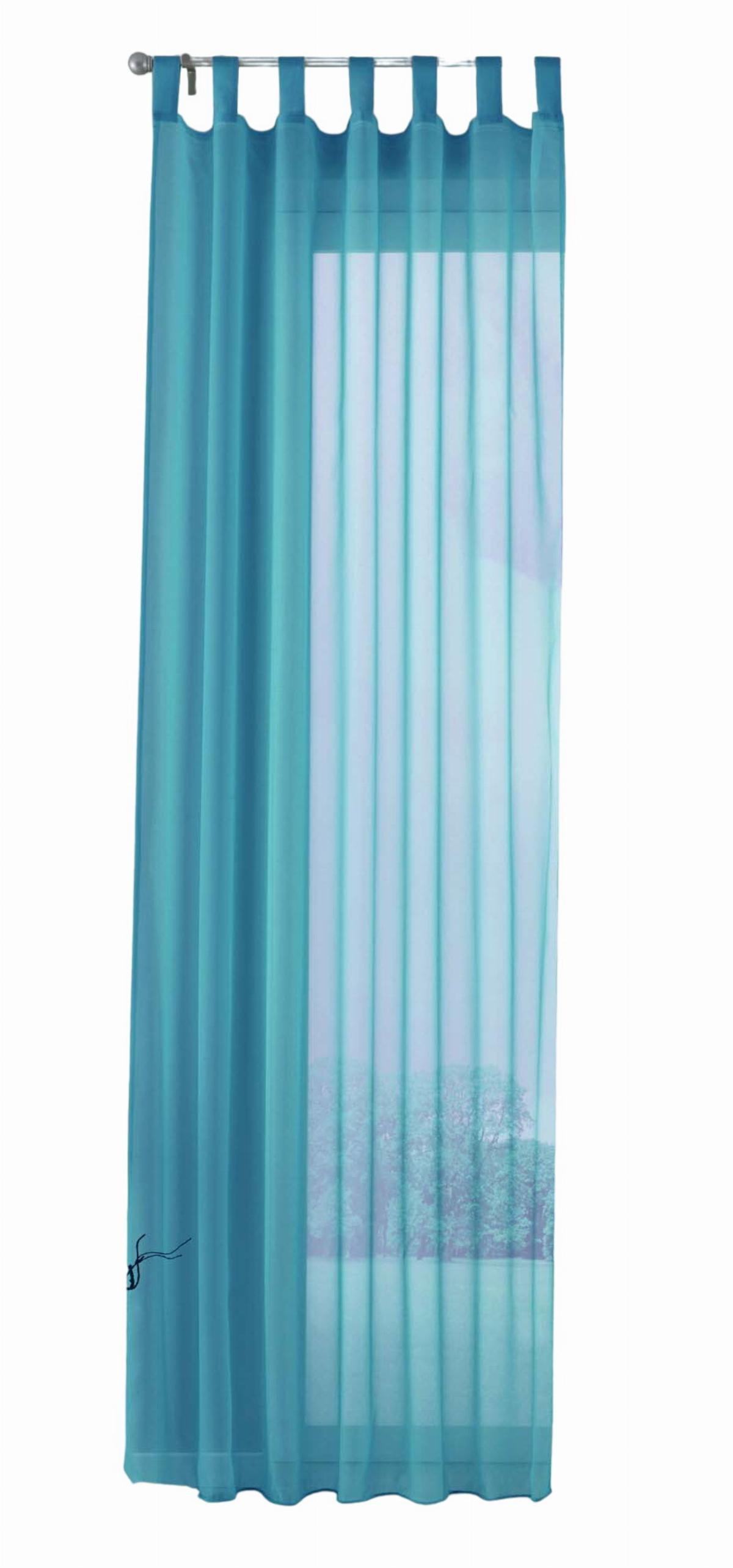 SCHLAUFENSCHAL PULA HxB 245x140 cm Blau - Blau, Textil (140/245cm) - Gardinenbox
