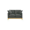 ZWEISITZER-SOFA Linara-Velluto 19 - Dunkelgrau, Holz/Textil (141/91/95cm)