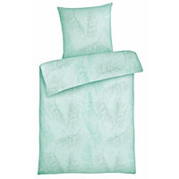 BETTWÄSCHE 200x200 Renforce Bettbezug Floral Baumwolle Gräser Weiß Grau - Weiß, Textil (200/200cm) - Carpe Sonno