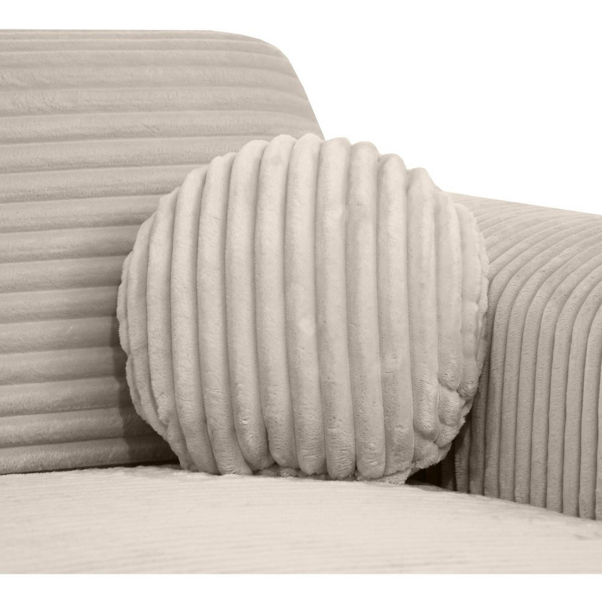 ECKSOFA Puerto, ohne Schlaffunktion, Beige, rechts - Beige/Schwarz, Textil (269/170cm) - Beautysofa