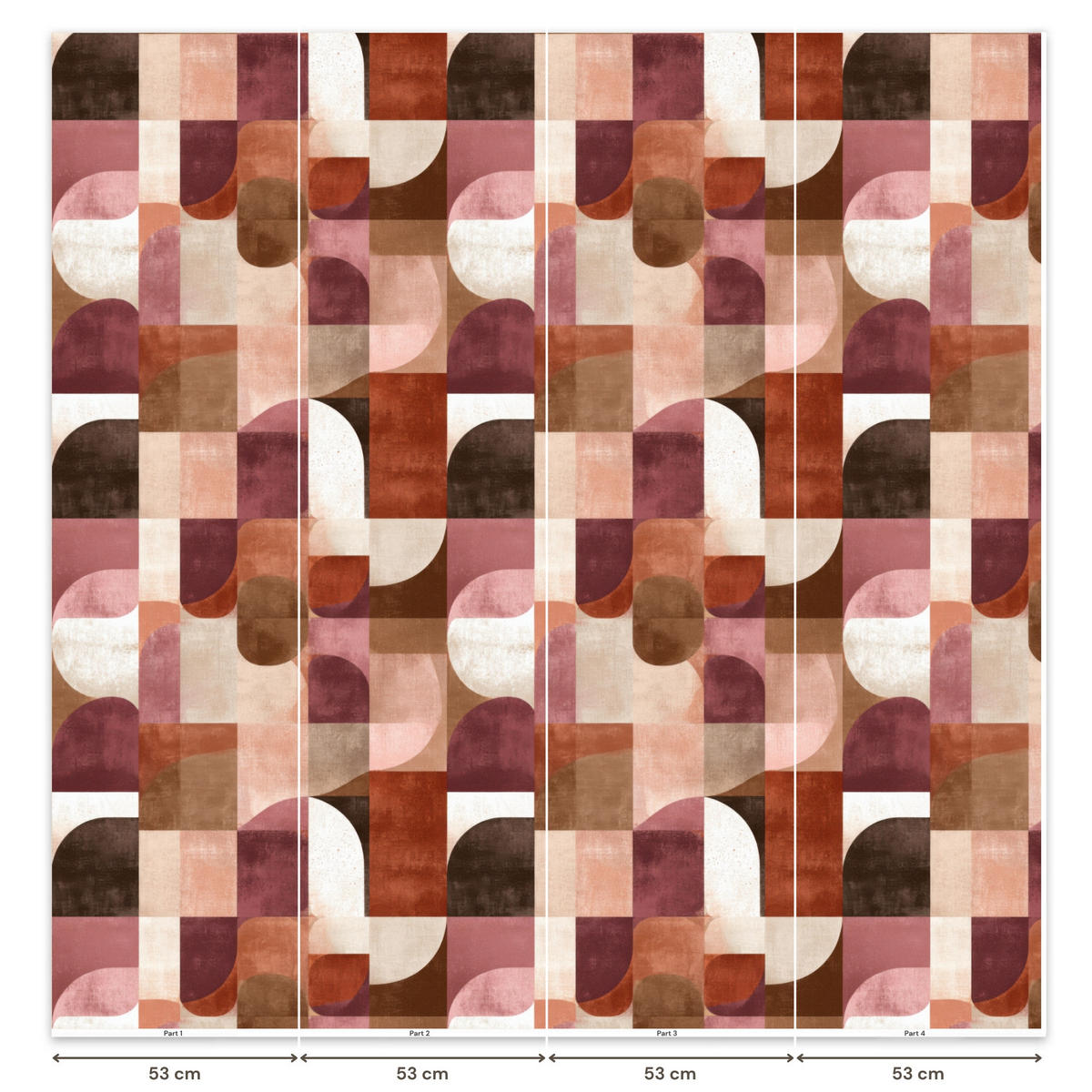 TAPETE - Geometrie - Modern - Retro - 220x200 cm - Multicolor, Papier (220/200cm) - OnlyWow
