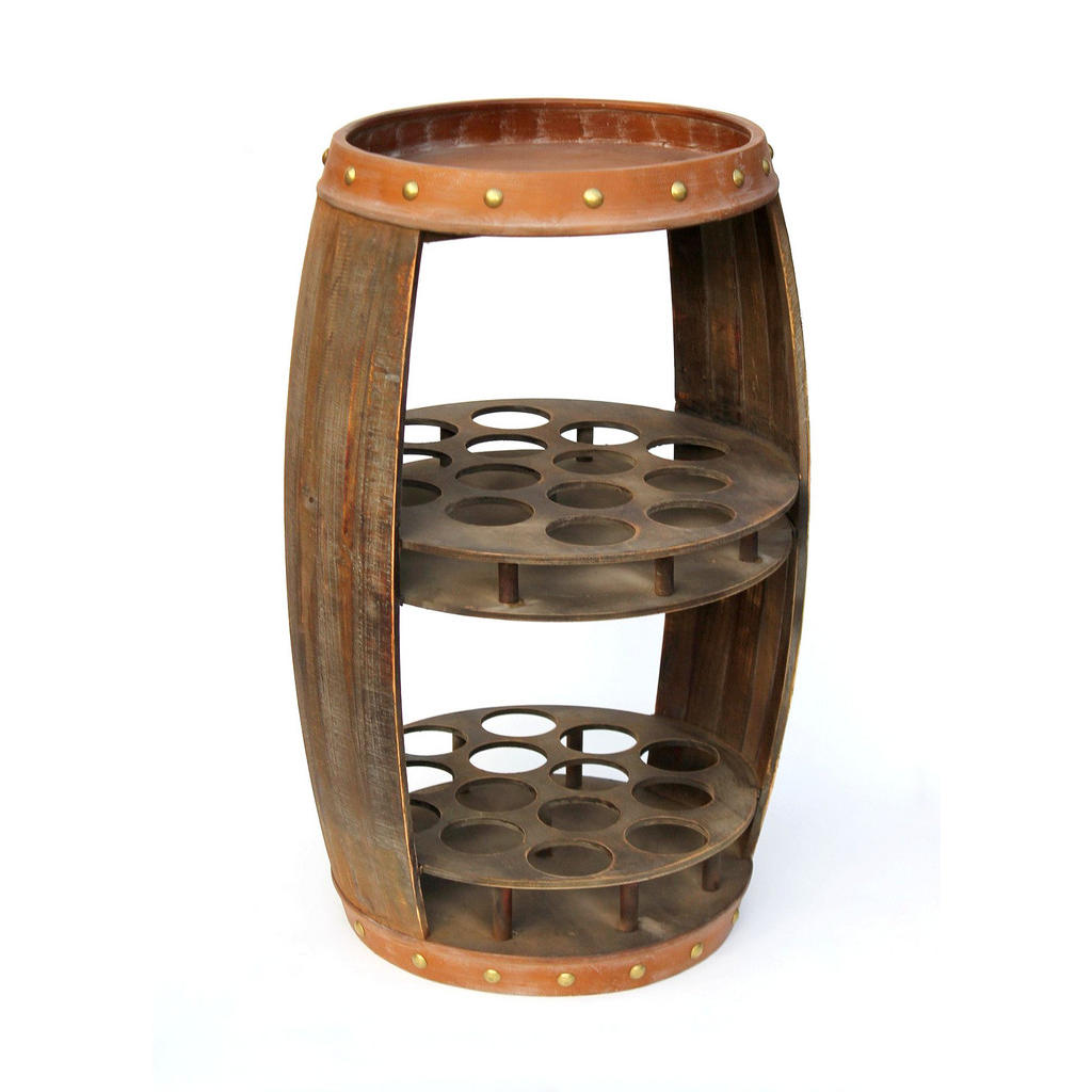 Thumbnail - DanDiBo Weinregal, Braun, Holz, 52x83x52 cm, Wohnzimmer, Regale, Weinregale