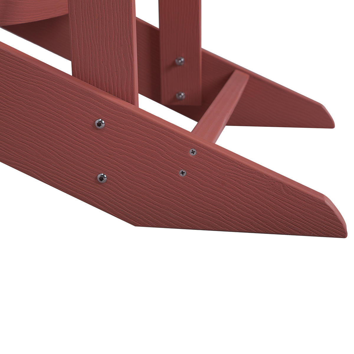 GARTENSTUHL Kunstholz rot Adirondack - Rot, Kunststoff (75/88/88cm) - Beliani