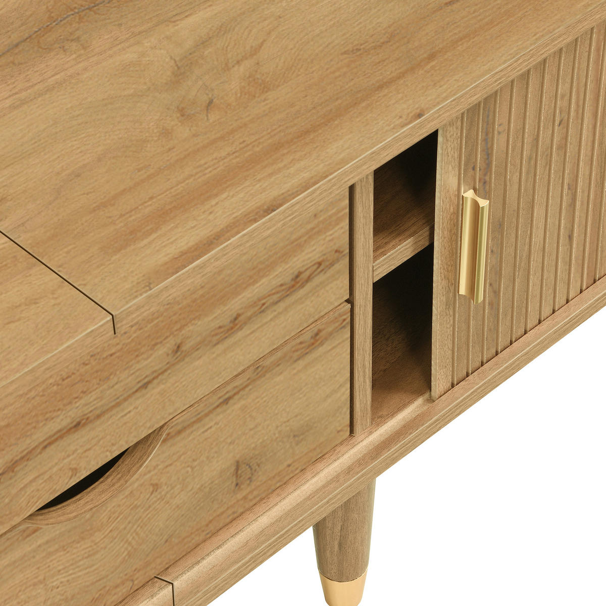 TV-SCHRANK in Holzoptik mit Schiebetür - Sonoma Eiche, Holzwerkstoff (175/45/38cm) - Urban Meuble