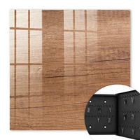 SCHLÜSSELBOX Schwarz 30x30 cm- Türöffnung nach rechts - Holzstruktur - Braun, Metall (30/30/5cm) - TULUP