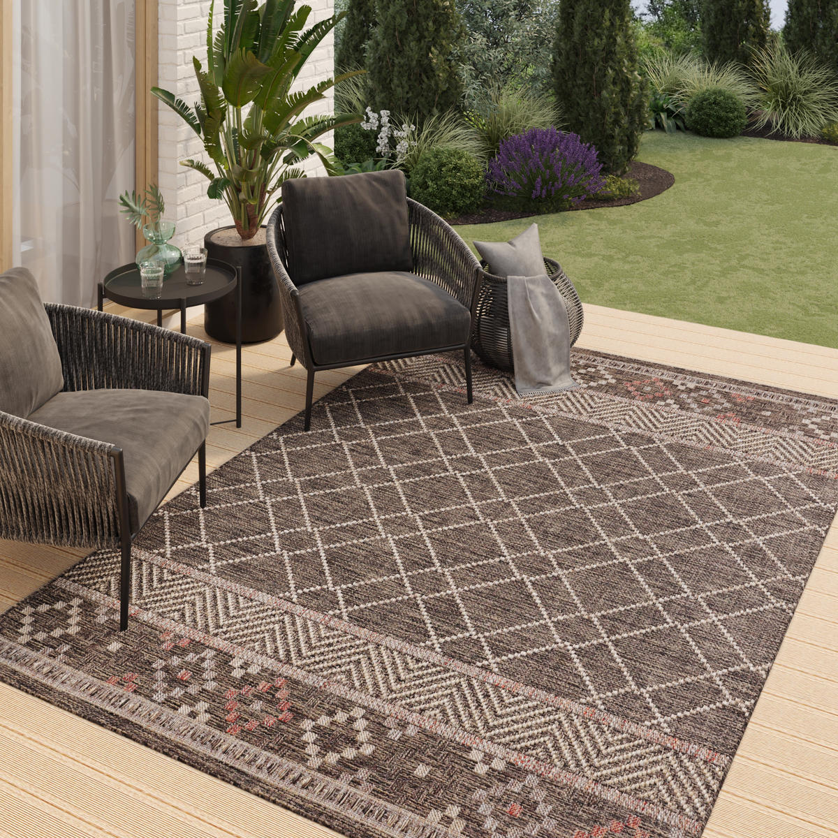 TEPPICH MELISSA DUNKELBRAUN 120/180 cm - Dunkelbraun, Textil (120/180cm) - Tapiso