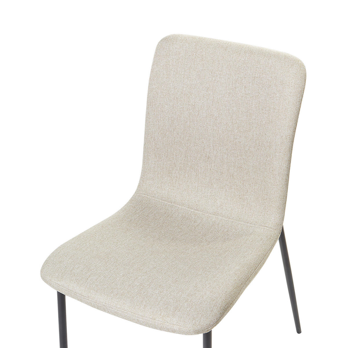 ESSZIMMERSTUHL 4er-Set Helles Beige Glendive - Beige/Schwarz, Textil (44/81/65cm) - Beliani