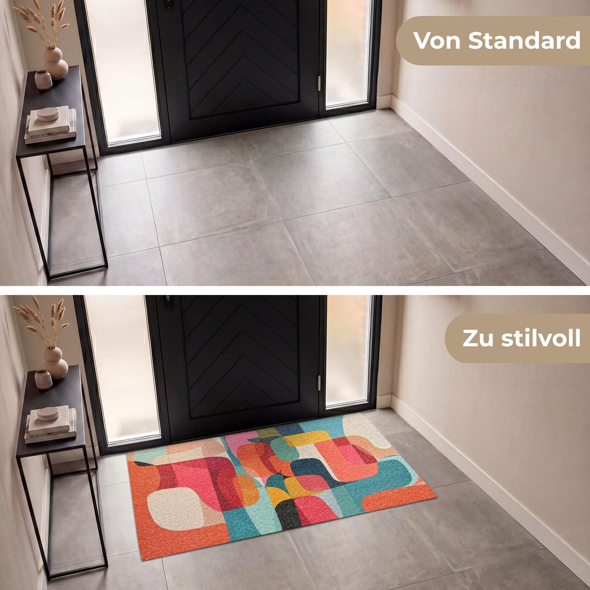 FUSSMATTE Formen - Bunt - Abstrakt - Flugzeuge Sauberlaufmatte 150x90 cm - Multicolor, Kunststoff (150/90cm) - MuchoWow