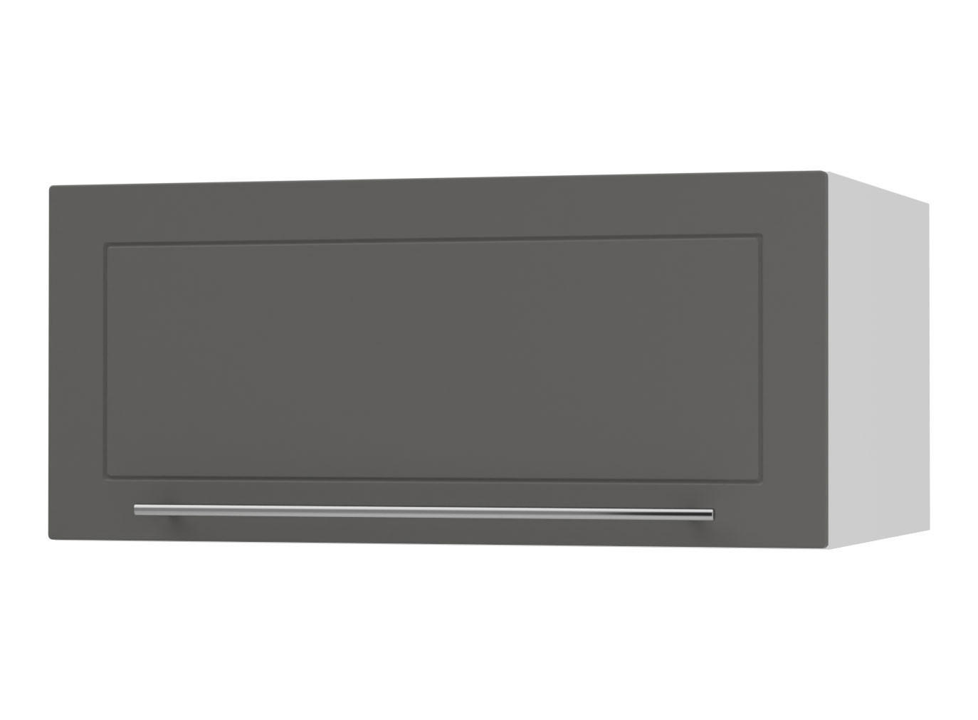 KLAPPHÄNGESCHRANK Kvantum W6B/80 Graphit Matt / Weiß Matt 80 / 59 / 36cm - Graphitfarben/Weiß, Holz/Holzwerkstoff (80/36/59cm) - Feldmann-Wohnen