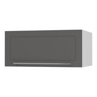KLAPPHÄNGESCHRANK Kvantum W6B/80 Graphit Matt / Weiß Matt 80 / 59 / 36cm - Graphitfarben/Weiß, Holz/Holzwerkstoff (80/36/59cm) - Feldmann-Wohnen