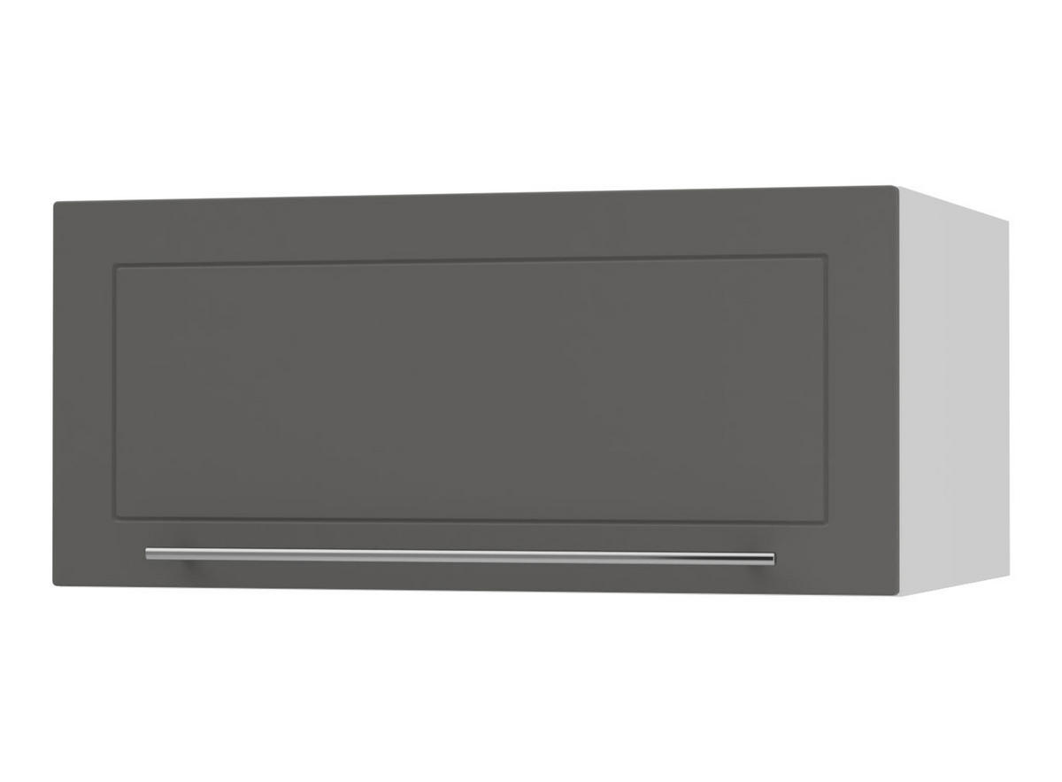 KLAPPHÄNGESCHRANK Kvantum W6B/80 Graphit Matt / Weiß Matt 80 / 59 / 36cm - Graphitfarben/Weiß, Holz/Holzwerkstoff (80/36/59cm) - Feldmann-Wohnen