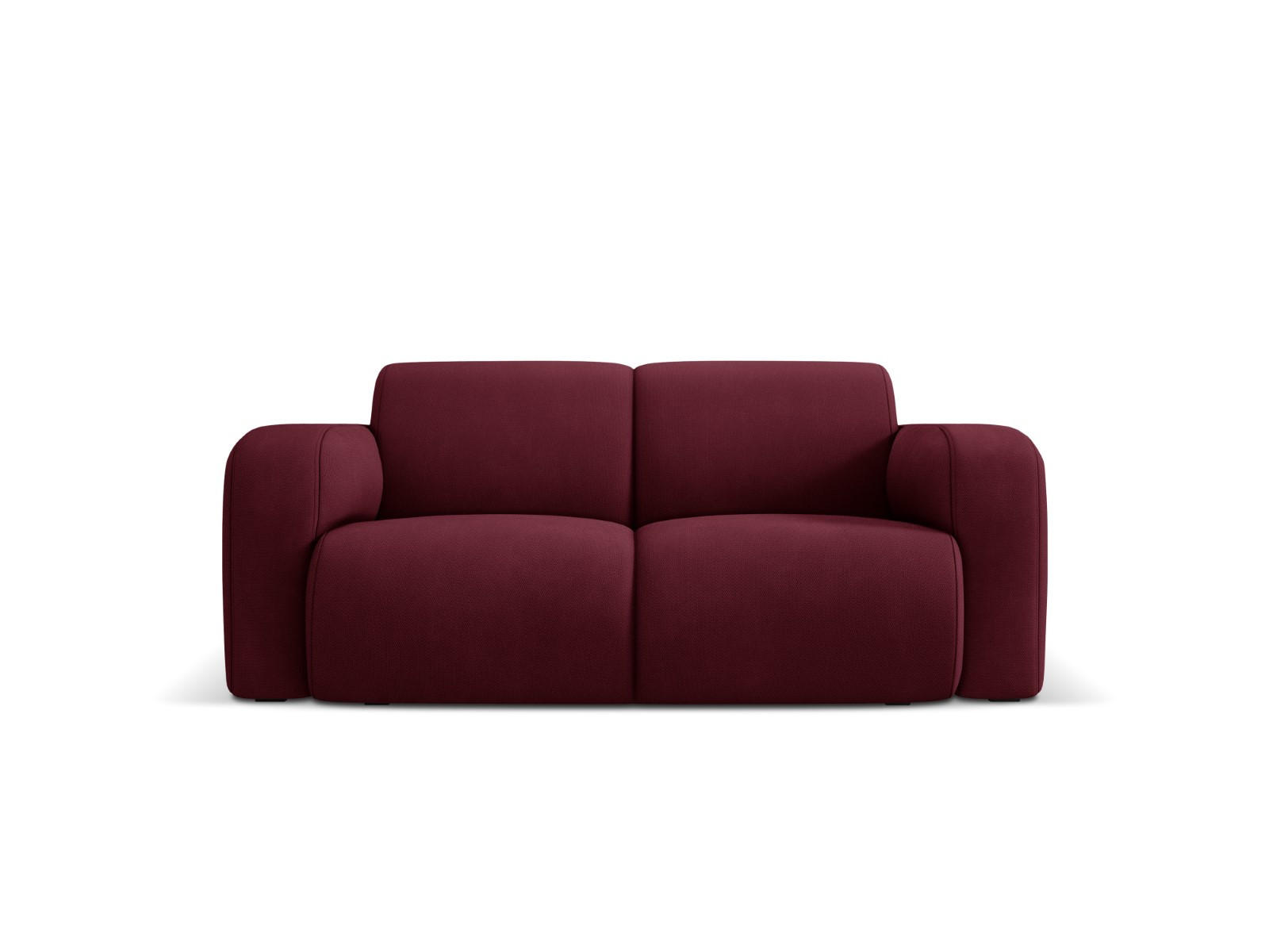 SOFA Molino aus strukturiertem Stoff burgundfarben 2 Sitzplätze - Bordeaux, Textil (95/72/170cm) - Micadoni