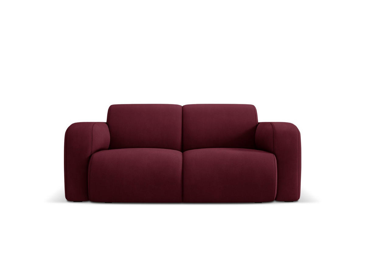 SOFA Molino aus strukturiertem Stoff burgundfarben 2 Sitzplätze - Bordeaux, Textil (95/72/170cm) - Micadoni