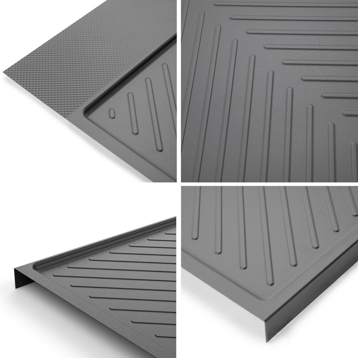SCHUTZ für Böden von Küchenmöbeln Modell Sink, M90, 867x580mm, Brettstärke 16mm, schneidbar, Kunststoff, Anthrazitgrau - Anthrazit, Kunststoff (60.6/9/99.5cm) - EMUCA