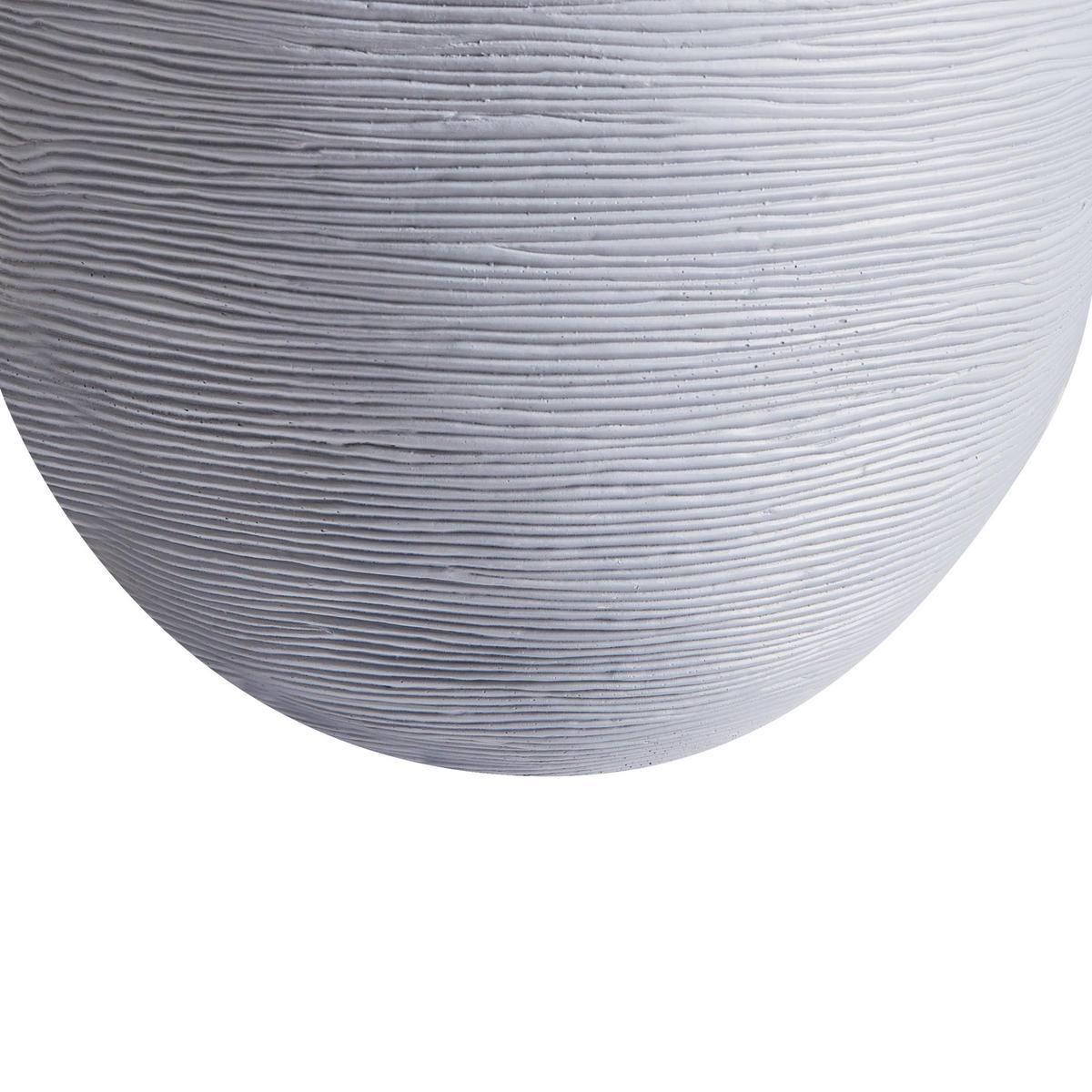 BLUMENTOPF grau rund 38/38/30 cm Zakros - Grau, Naturmaterialien (30cm) - Beliani