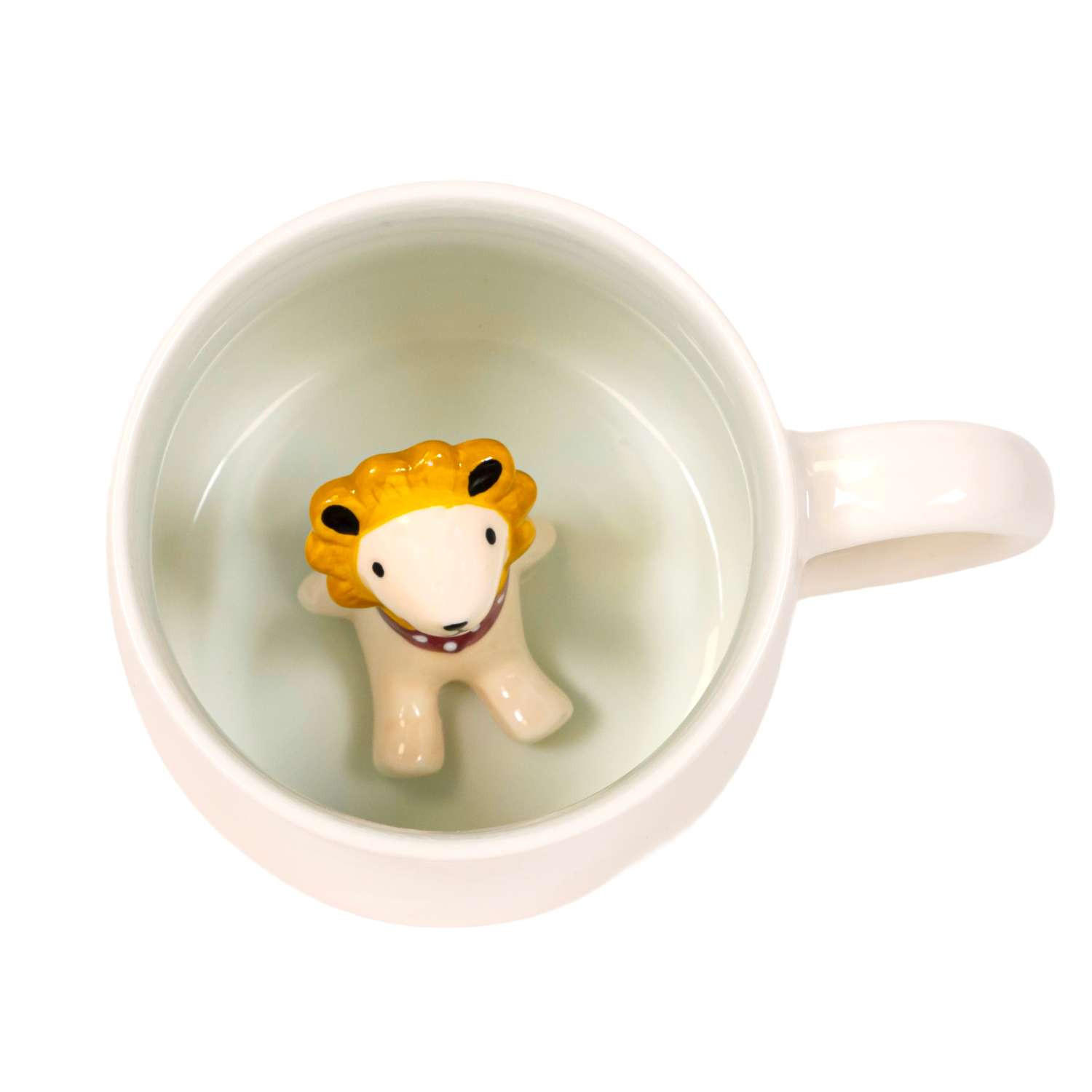 KAFFEETASSE 300ml 3D Cartoon - Weiß, Keramik (0.3L) - Intirilife