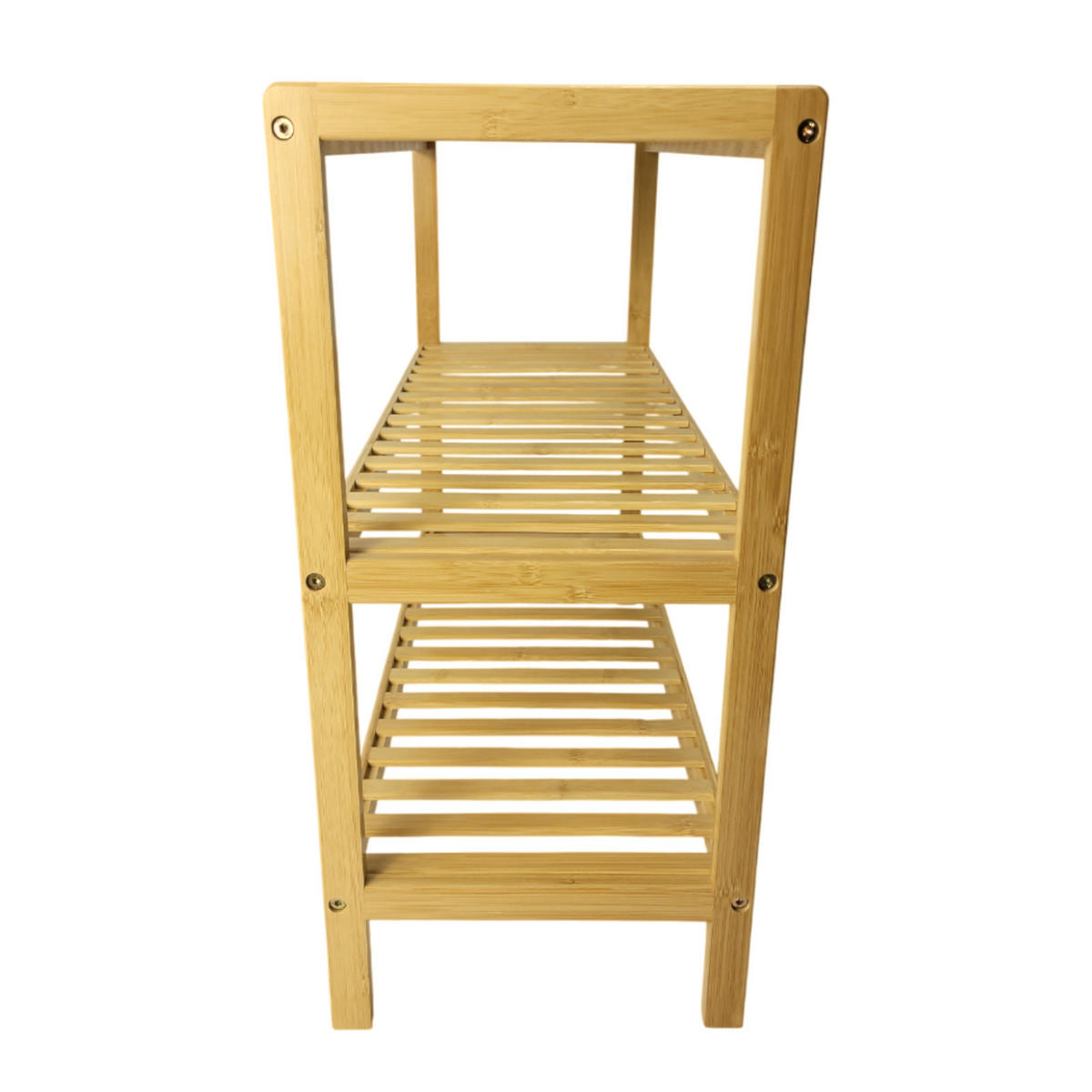 SCHUHREGAL Bambus naturfarben 3 Ebenen 70/26/55 cm - Hellbraun, Holz (70/55/26cm) - Begryf