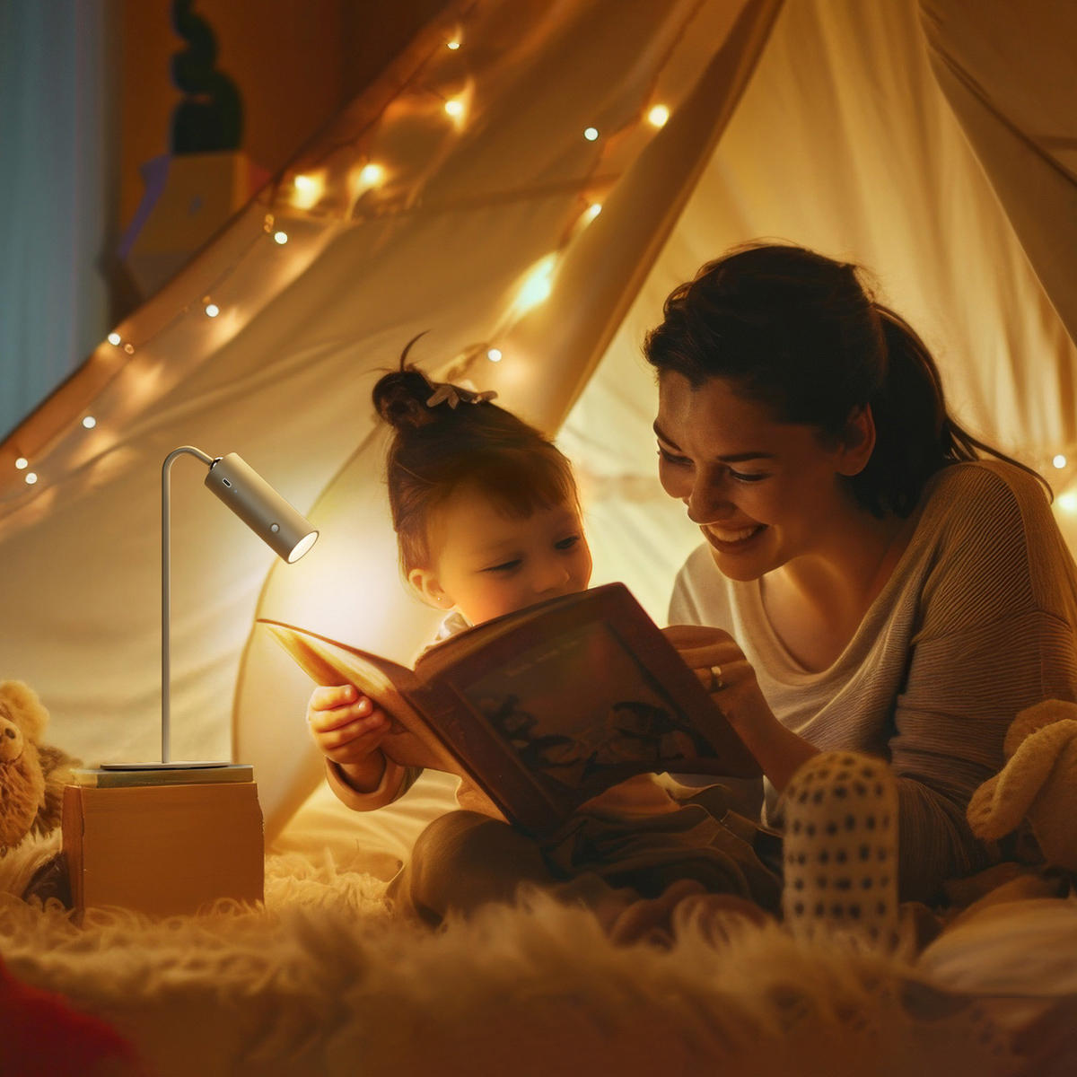 SCHREIBTISCHLAMPE LED Dimmbar Kabellos Weiß - Weiß, Metall (33/12/33cm) - EMKE