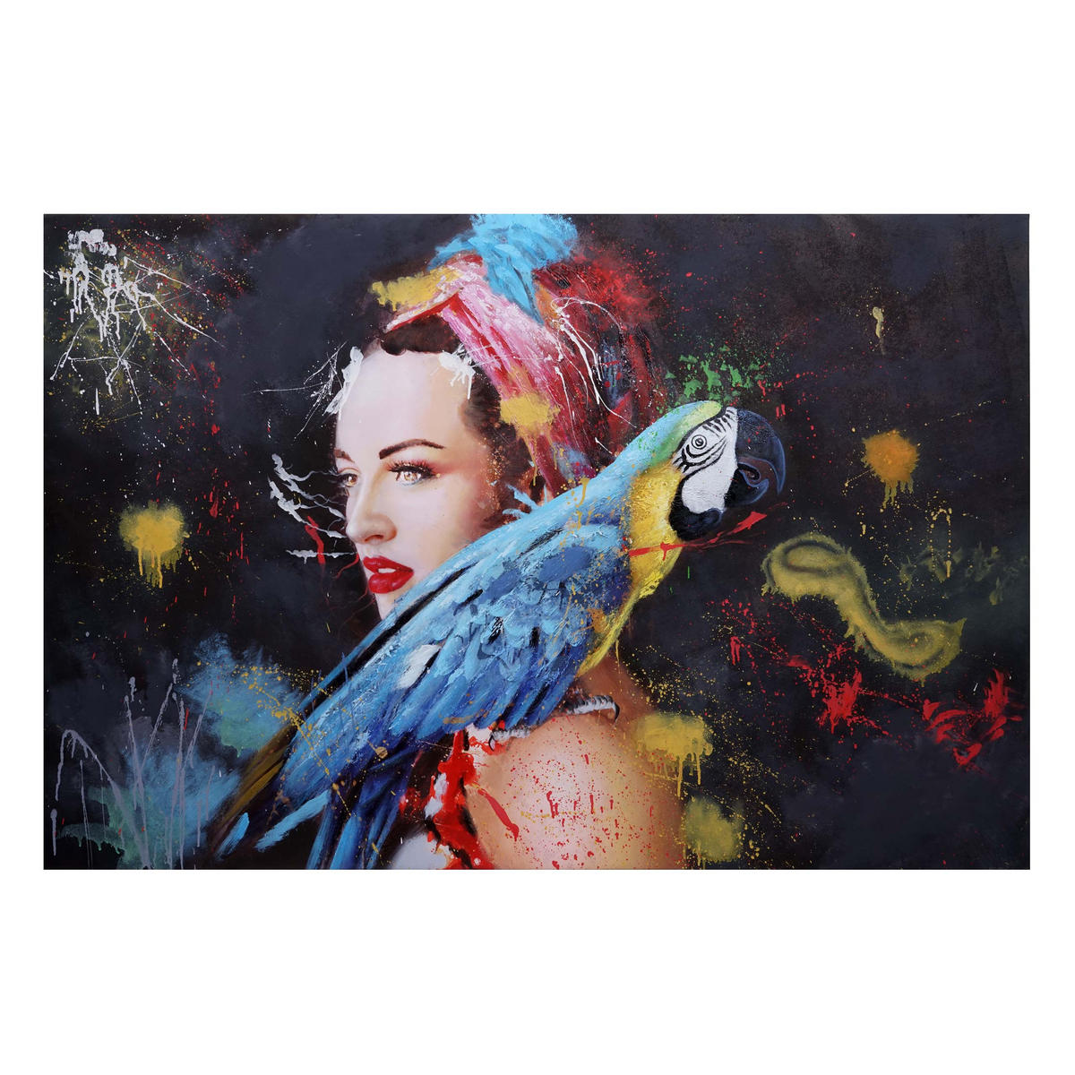 ÖLGEMÄLDE FRAU HANDGEMALT Mehrfarbig - Multicolor, Textil (120/80cm) - MCW