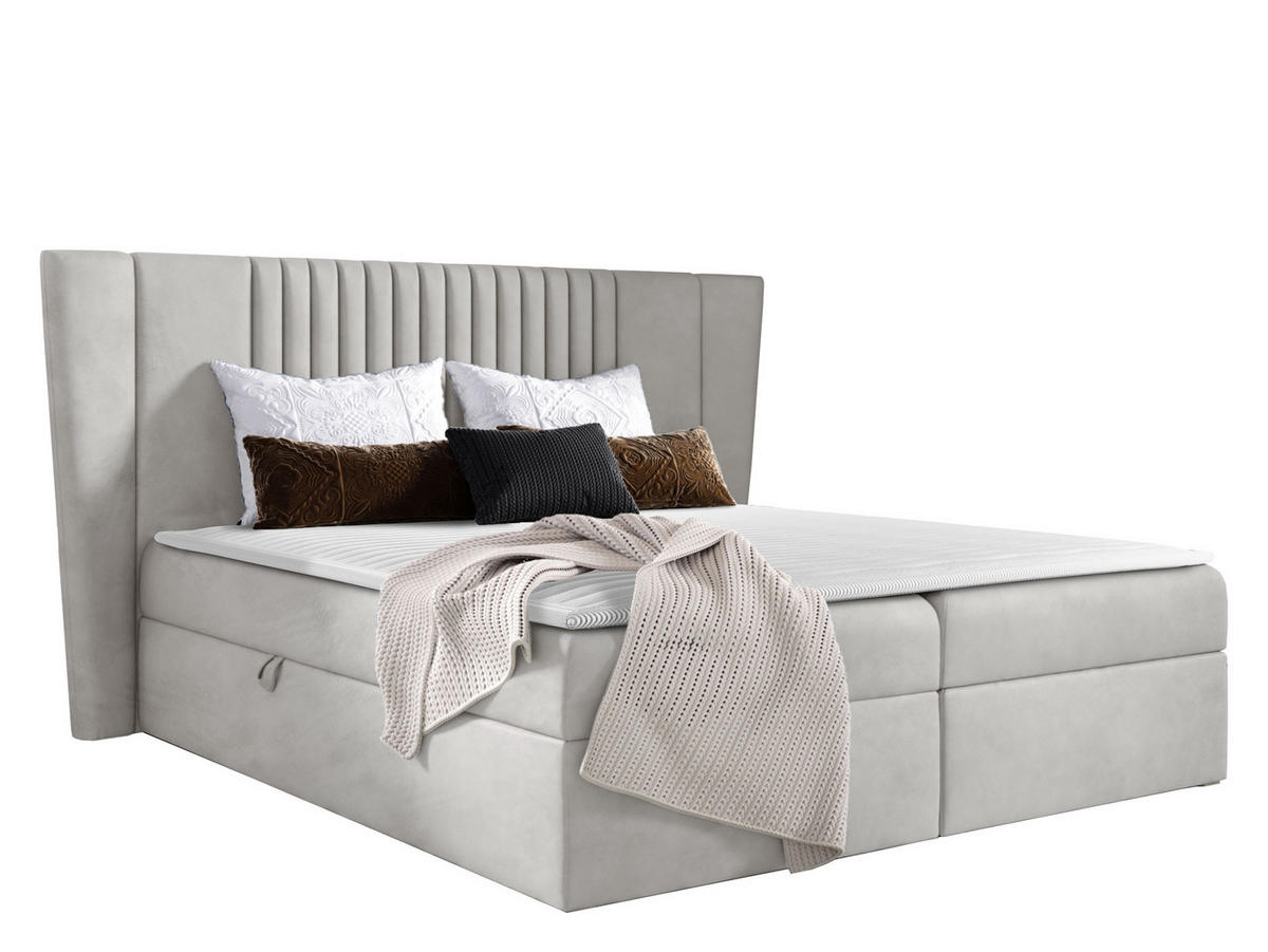 BOXBETT Spark - Hellgrau, Holz (120/200cm) - MIRJAN24