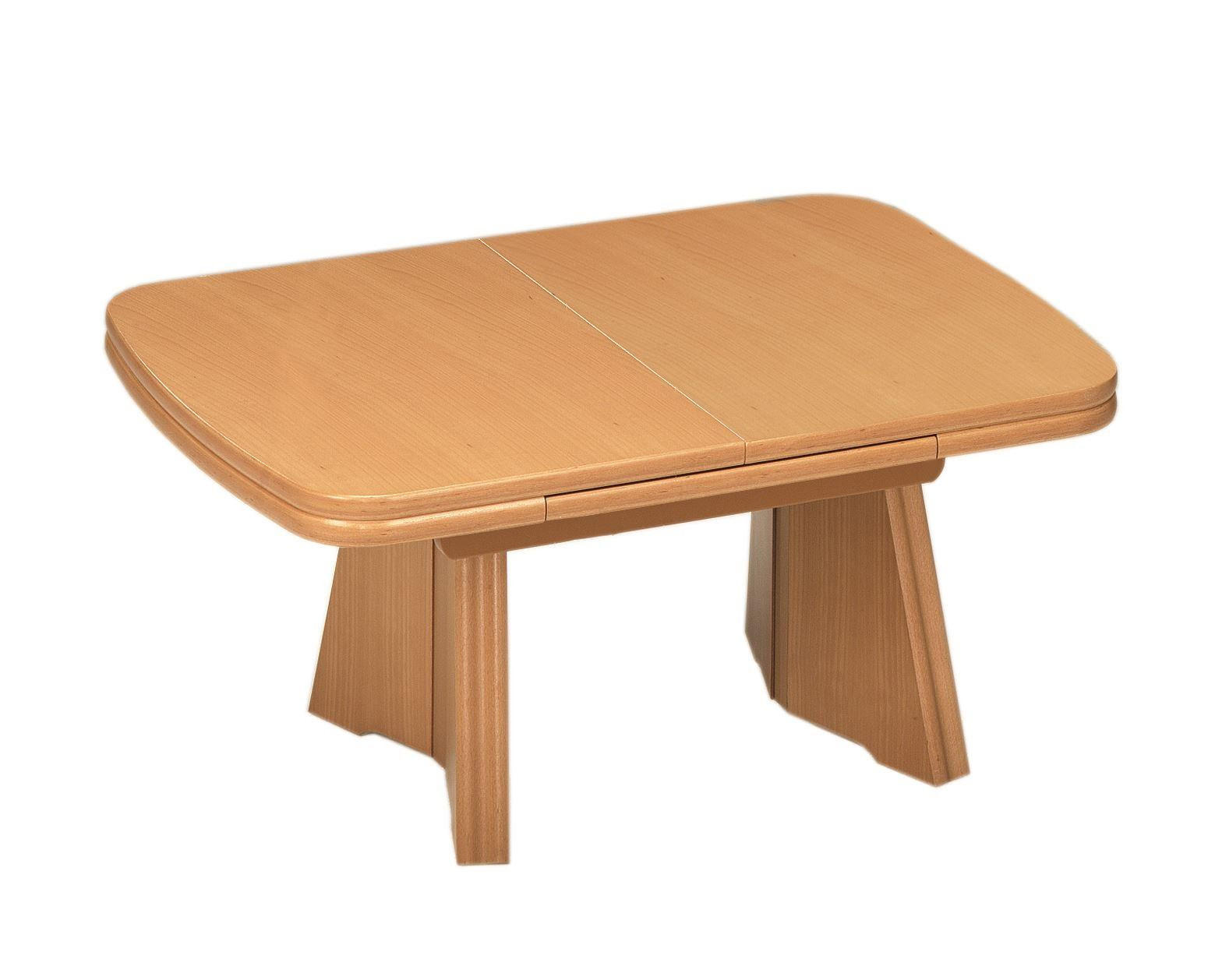 FUNKTIONSTISCH Callida höhenverstellbar und ausziehbar 90(130,5) x 65 x 54-73 Couchtisch massiv Buche - Hellbraun, Holz (90/65/54cm) - 58aufmkessel