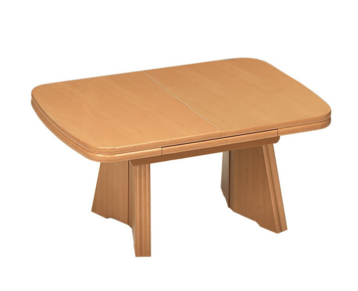 FUNKTIONSTISCH Callida höhenverstellbar und ausziehbar 90(130,5) x 65 x 54-73 Couchtisch massiv Buche - Hellbraun, Holz (90/65/54cm) - 58aufmkessel