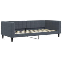 TAGESBETT Dunkelgrau 90/200 Cm Samt - Grau, Textil (90/200cm) - vidaXL
