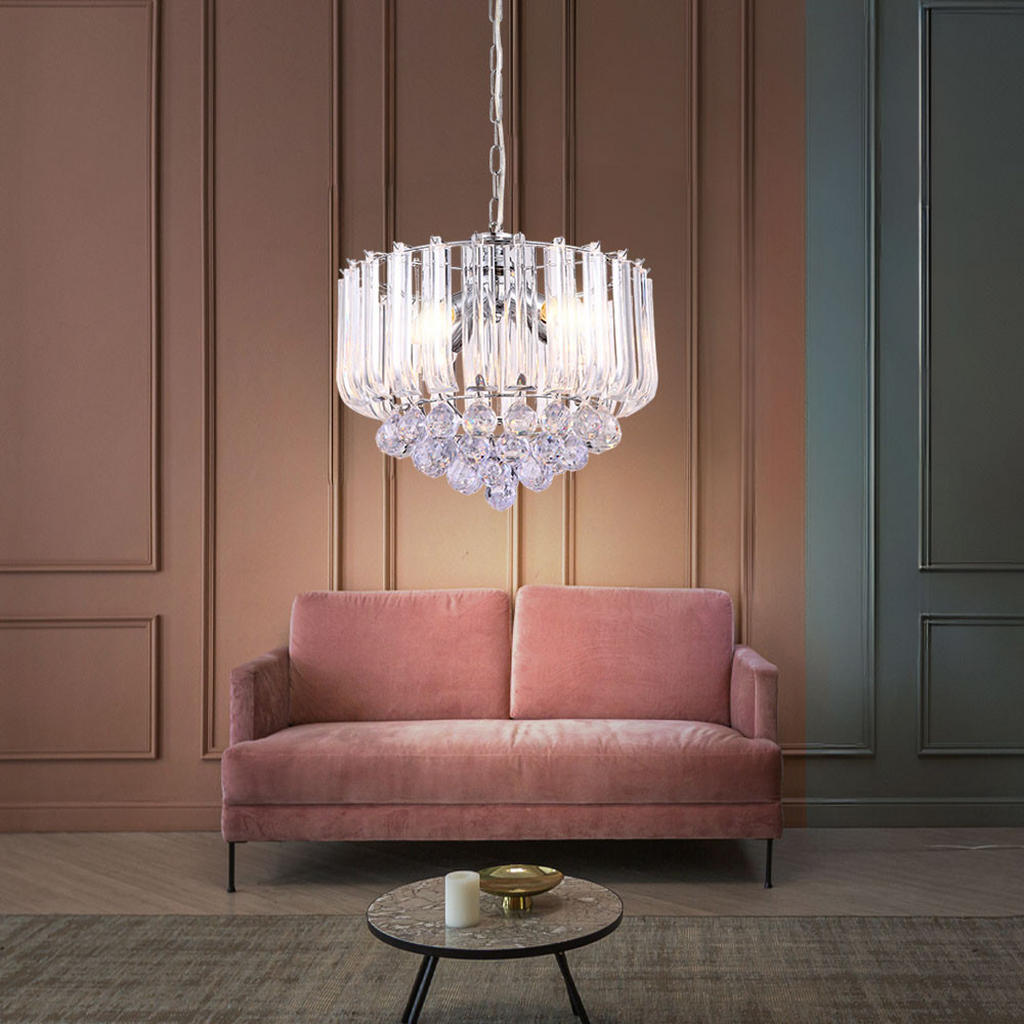 Thumbnail - Globo Lighting Kronleuchter, Klar, Metall, Rund, 35x90x35 cm, Lampen & Leuchten, Innenbeleuchtung, Hängelampen, Kronleuc...