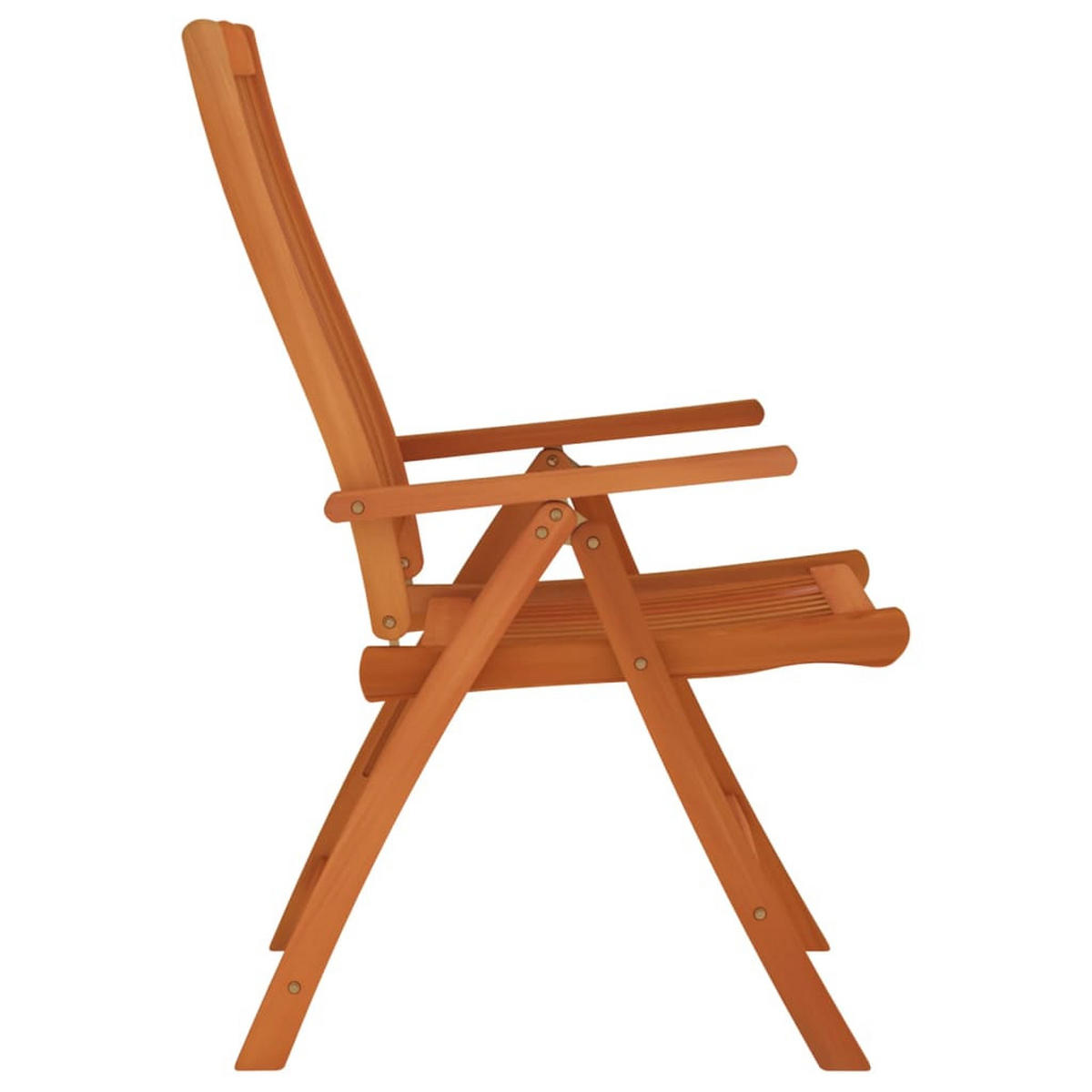 KLAPPBARE Gartenstühle 4er Set Massivholz Eukalyptus - Braun, Holz (58/112/71cm) - vidaXL
