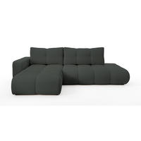 ECKSOFA DUCA L-S Grau Jersey mit Schlaffunktion - Dunkelgrau, Holz (266.5/266.5cm) - MASSENO