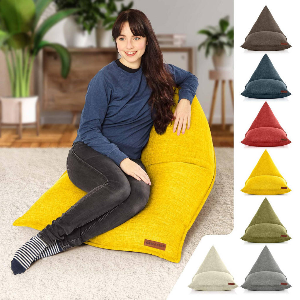 Thumbnail - Green Bean Sitzsack, Gelb, Textil, Füllung: Styroporkugeln, Rechteckig, 100x100x150 cm, Hergestellt in Deutschland, Wohn...