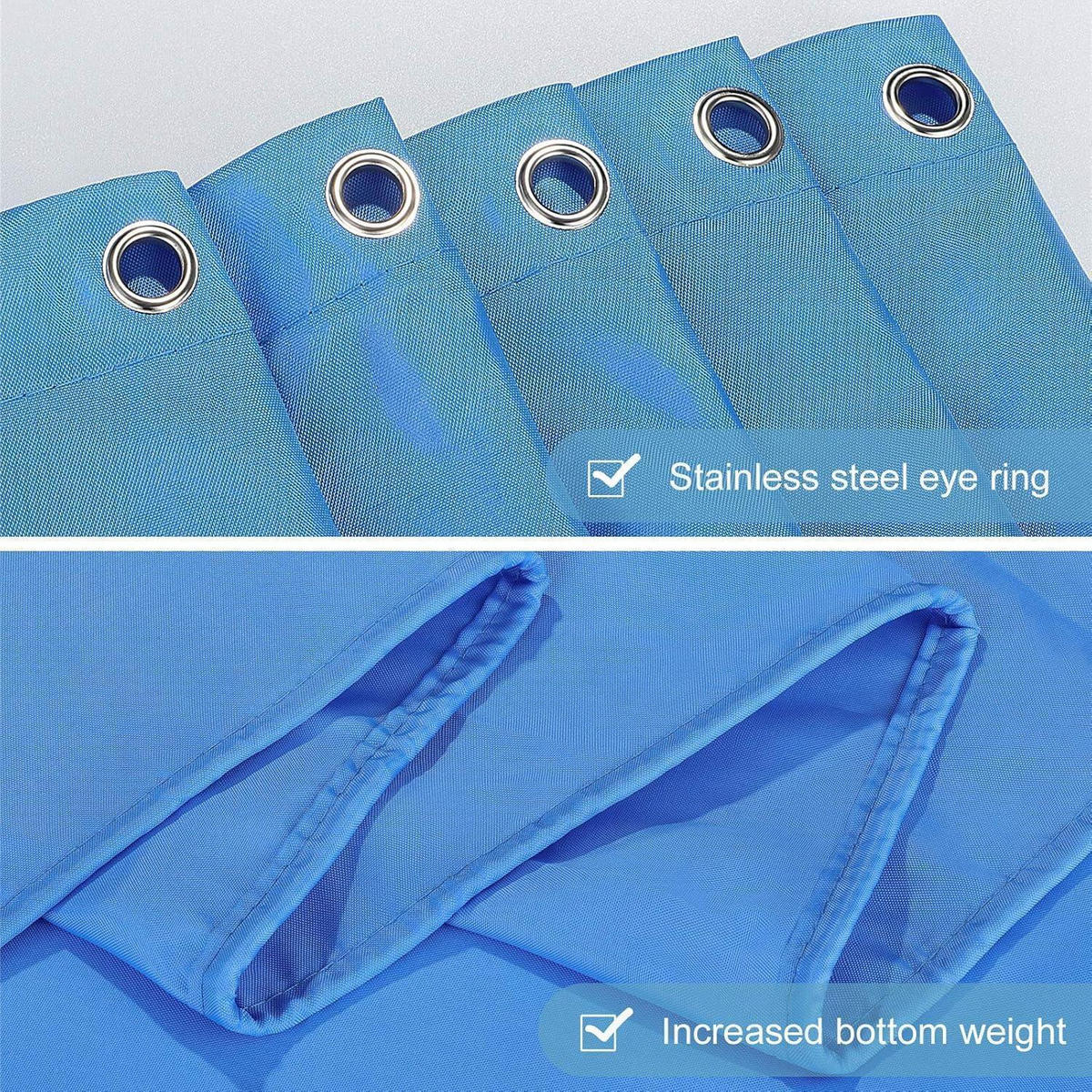 DUSCHVORHANG Blau 244 x 200 cm - Blau, Textil (244/200cm)