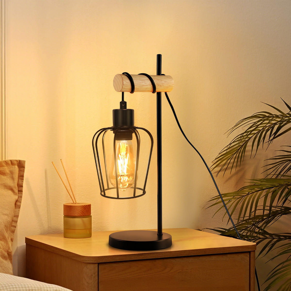 TISCHLAMPE Eira 46/20/15 cm - Braun, Metall (46/20/15cm) - ZMH