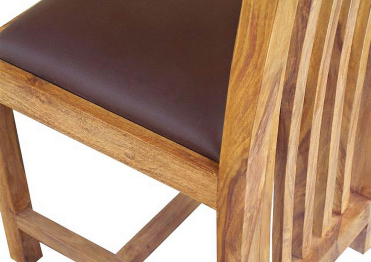 STUHL Massivholz 43 x 50 x 108 cm braun NATURE BROWN #802 - Braun, Holz (43/108/50cm) - Massivmoebel24