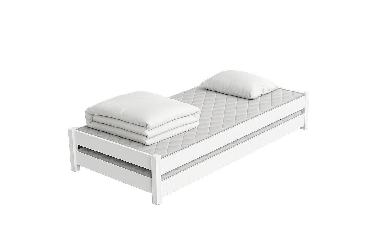 STAPELBETTEN 2-er Set Sendi 200x80 weiß - Weiß, Holzwerkstoff - LUKDOM