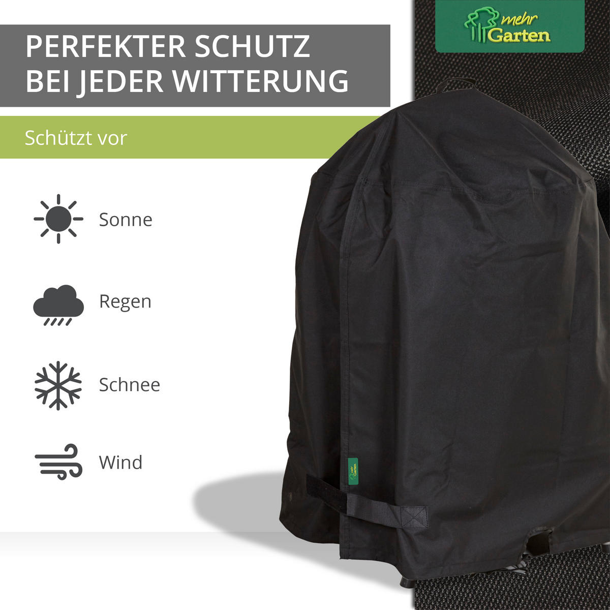 SCHUTZHÜLLE für Keramikgrill 2.0 Schwarz SHP-30096 - Schwarz, Kunststoff (73/79/73cm) - mehr Garten
