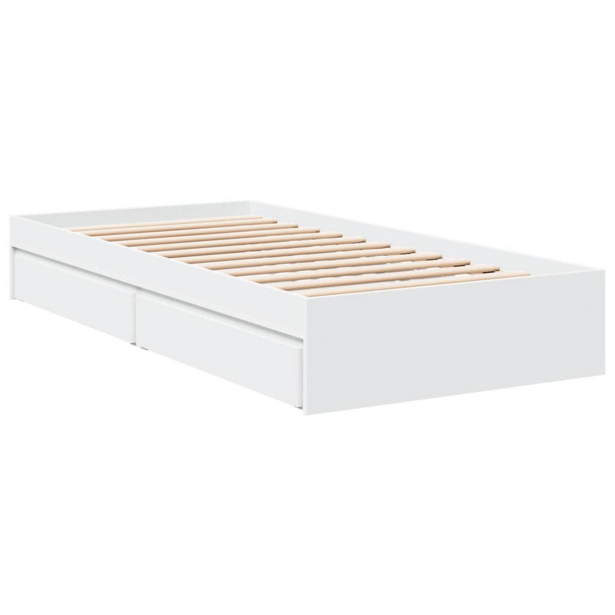 BETTGESTELL Mit Schubladen Weiss 90/200 Cm Holzwerkstoff - Weiß, Holzwerkstoff (90/200cm) - vidaXL