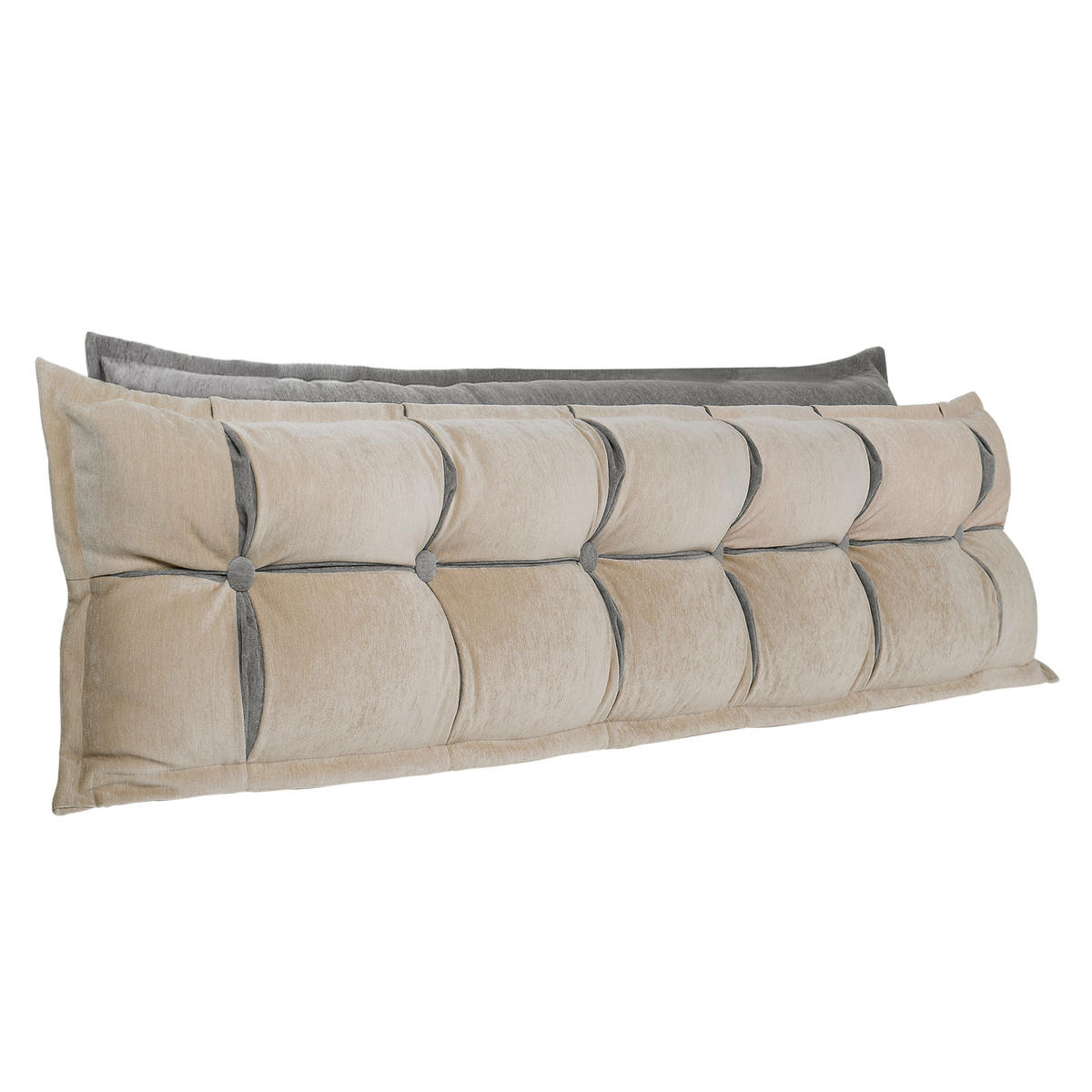 RÜCKENKISSEN Dekokissen Doppelschicht - Weiß, Textil (32/200/48cm) - Vercart
