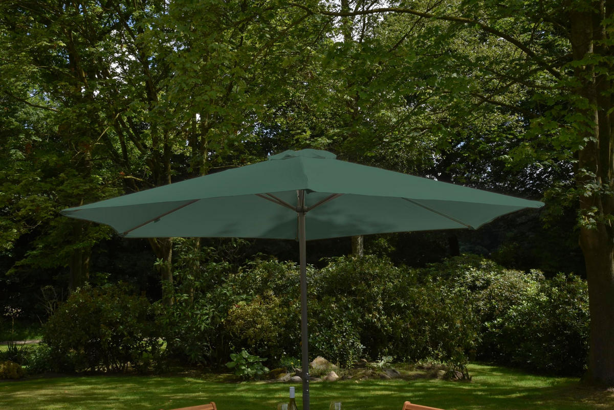 SONNENSCHIRM Thomas Ø 300cm 6 Streben Grün Gartenschirm - Grün, Kunststoff (295/295cm) - DELUKE