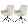 ESSZIMMERSTUHL THOMAS-ZARA 2er-Set 360°drehbar - Creme, Textil (58/88/62cm) - DUBI Möbel