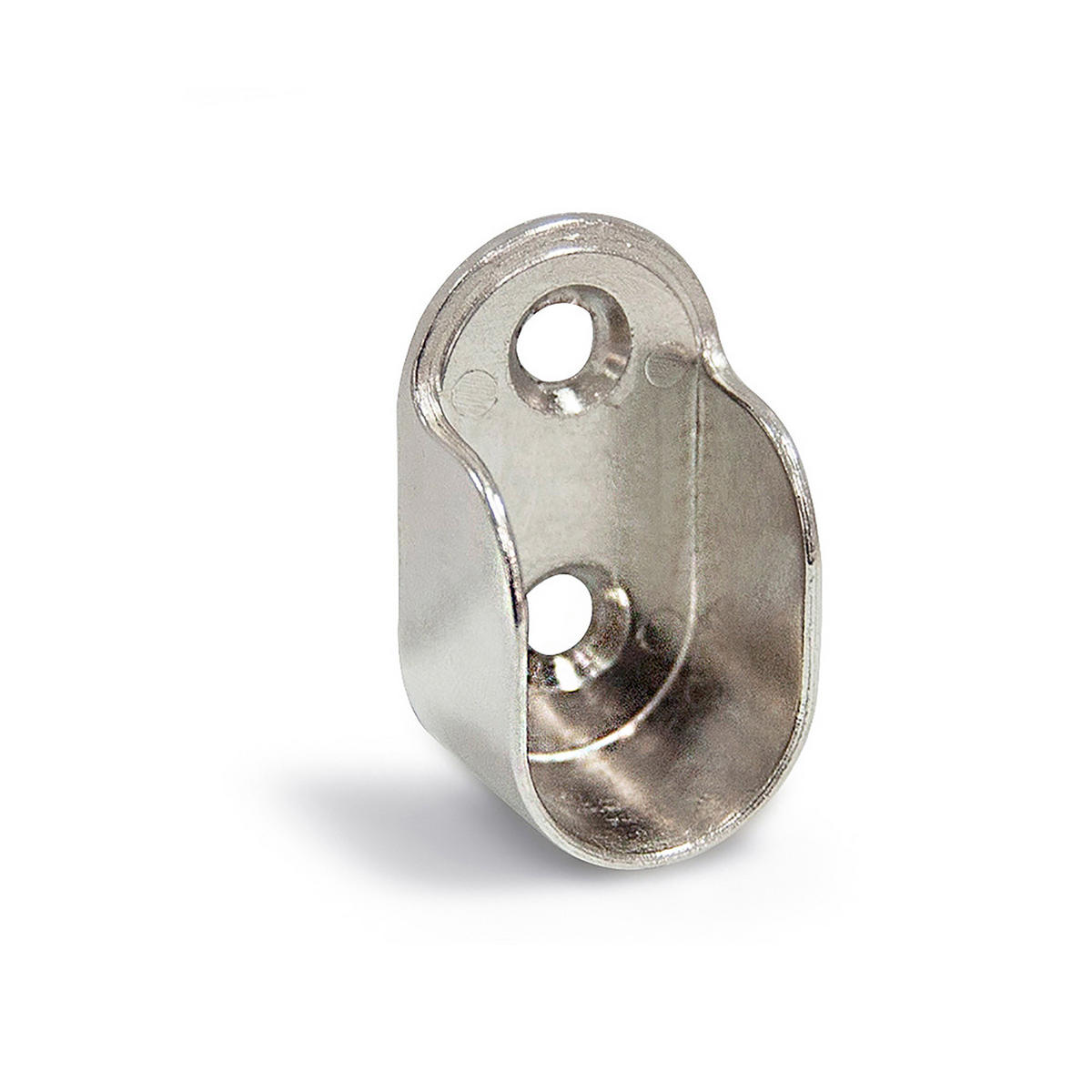 GARDEROBENSTANGENHALTERN, Zamak, Vernickelt 50er-set - Nickelfarben, Kunststoff (18/4/20cm) - EMUCA