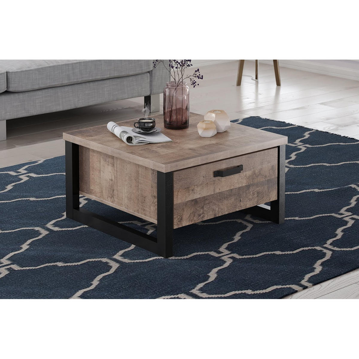 COUCHTISCH Emile Eiche Dekor - Eichefarben, Holzwerkstoff (45/80/80cm) - ebuy24