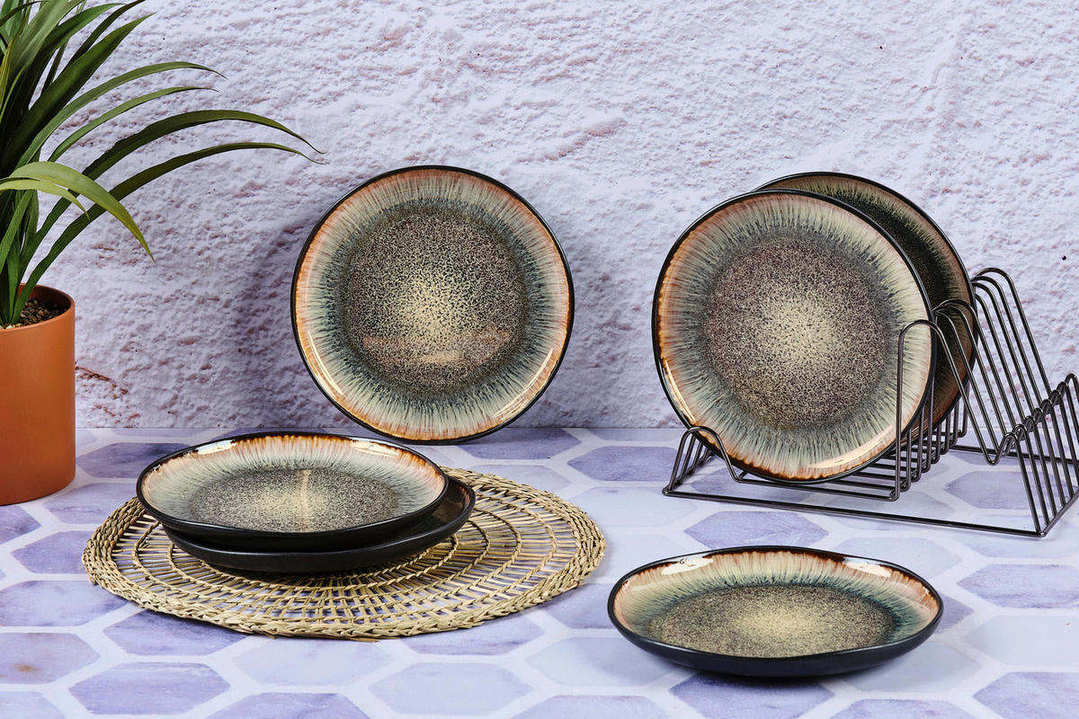 TELLER Iris Ø21,5cm - 6er-Set - Wildbraun - Braun, Keramik (21.5cm) - Björn