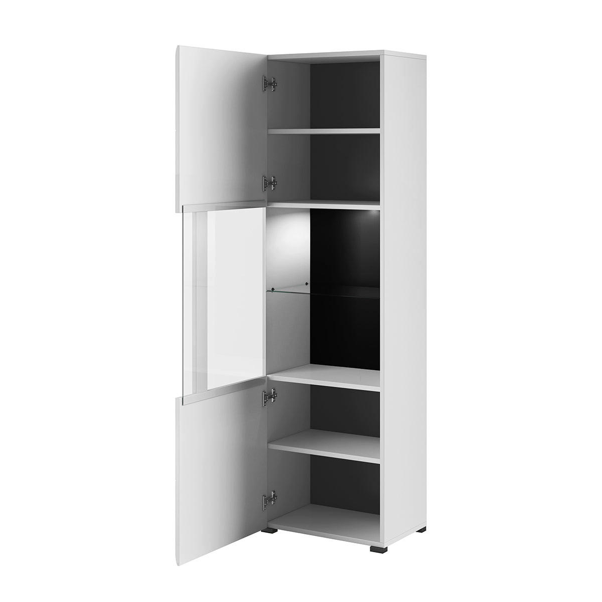 VITRINE Louis Weiß - Weiß, Holzwerkstoff (60/204/39cm) - Petits-meubles