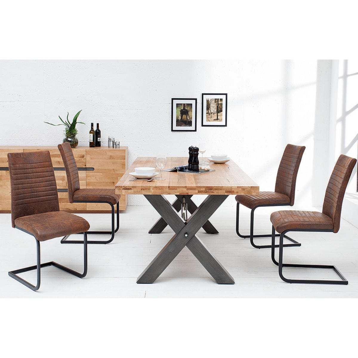 STUHL APARTMENT Microfaser Braun - Braun, Textil (41/93/61cm) - riess-ambiente